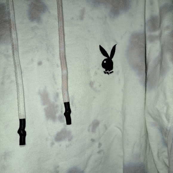 Playboy x Misguided Stone Tie Dye Hoodie Sweater - Picture 4 of 9